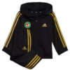 Tuta nera Adidas con bande colore oro - immagine 2